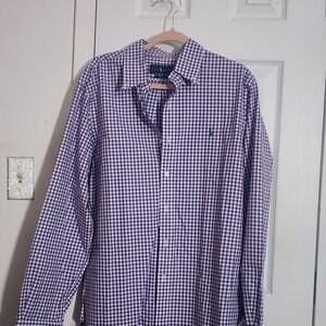 Ralph Lauren Purple Checkered Button Down Shirt